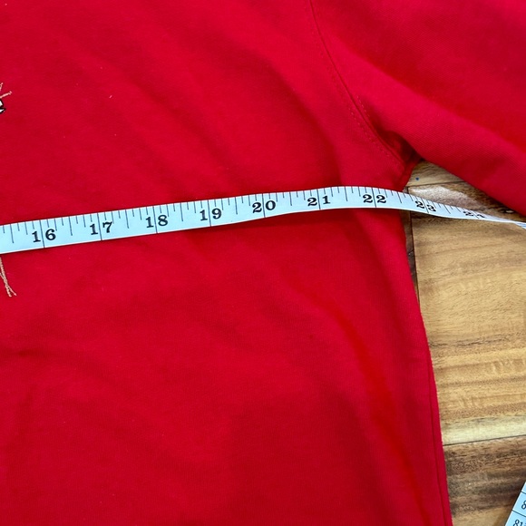 Vintage Womens Fall Scarecrow appliqué Sweatshirt shoulder pads Size XL - Picture 5 of 9